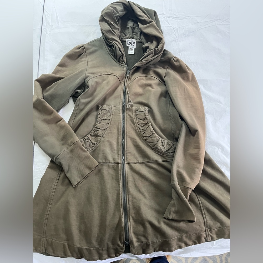 Prairie Underground Long Cloak Hoodie. Moss. XL